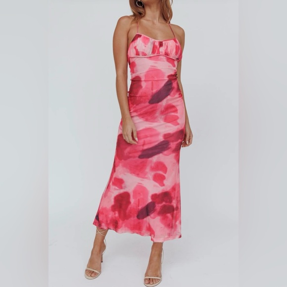 Dresses & Skirts - Rose Print Midi Dress